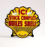 Huiles Shell Emaille Bord - 50 x 45cm - thumbnail