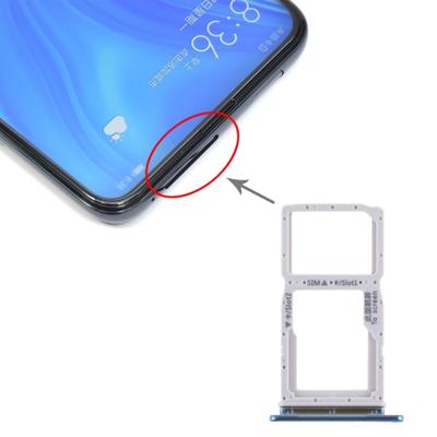 SIM-kaart lade + SIM-kaart lade/micro SD-kaart lade voor Huawei genieten van 10 plus (ademhaling kristal)