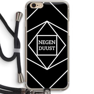 Negenduust geometrisch: iPhone 6 / 6S Transparant Hoesje met koord