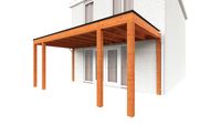 Trendhout Aanbouwveranda Modena 570x300 cm- Plat dak- Hout- Trendhout