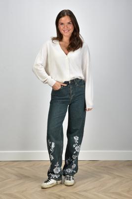 Rotate jeans Straight Legged 1139143048 steel blue denim