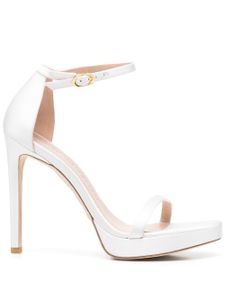 Stuart Weitzman sandales Nudist Disco 130 mm - Blanc