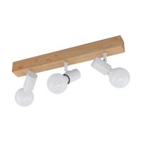 Eglo PlafondspotTownshend 3 3-lichts houtbruin met wit - 99484