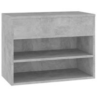 vidaXL Schoenenbank 60x30x45 cm bewerkt hout betongrijs