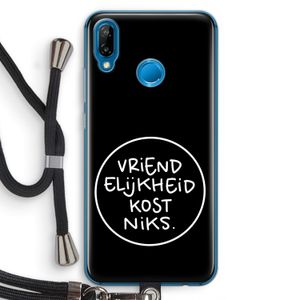 Vriendelijkheid: Huawei P20 Lite Transparant Hoesje met koord