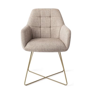 Jesper Home Noto eetkamerstoel Biscuit Beach cross gold