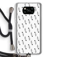 Pluimen: Xiaomi Poco X3 NFC Transparant Hoesje met koord