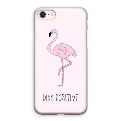 Pink positive: iPhone 8 Transparant Hoesje