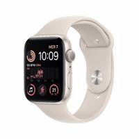 Refurbished Apple Watch SE 2022 GPS 44mm Sterrenlicht Zichtbaar gebruikt