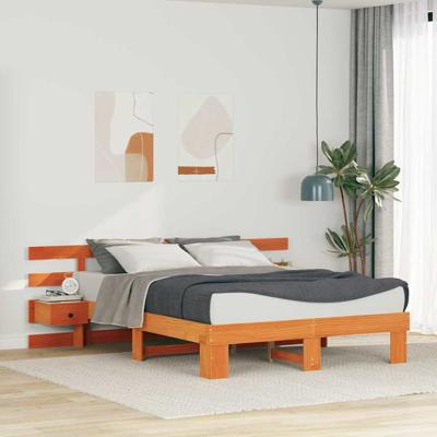 Bedframe met lade Bruin 150 x 200 cm