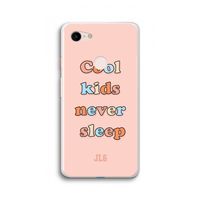 Cool Kids Never Sleep: Google Pixel 3 XL Transparant Hoesje