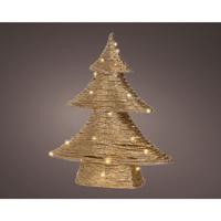Lumineo Kerstboom goud led 10x34x40cm