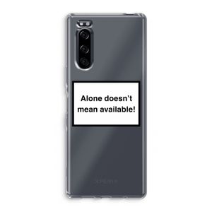 Alone: Sony Xperia 5 Transparant Hoesje