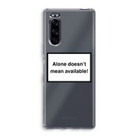 Alone: Sony Xperia 5 Transparant Hoesje