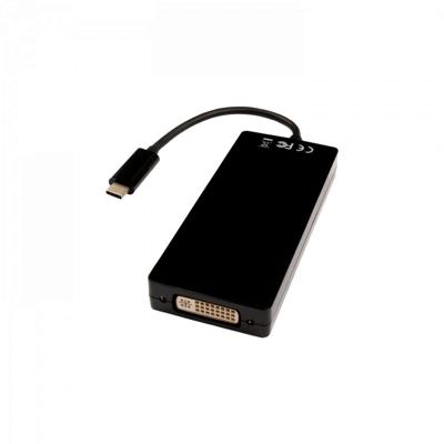 Hub USB V7 V7UC-DPHDVGADVI-BLK Zwart