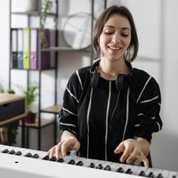 Toetsenbord Elektrische Piano Opvouwbaar Digitaal Toetsenbord Draagbaar (128 Ritmes/128 Tonen en 20 Demo's) (Wit)
