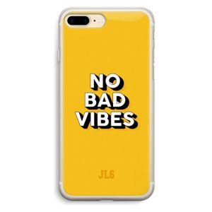 No Bad Vibes: iPhone 7 Plus Transparant Hoesje