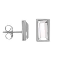 iXXXi Oorbellen Expression Rectangle Zilver