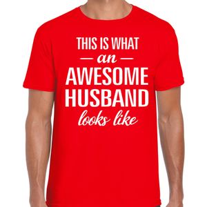 Awesome Husband / echtgenoot cadeau t-shirt rood voor heren 2XL  -