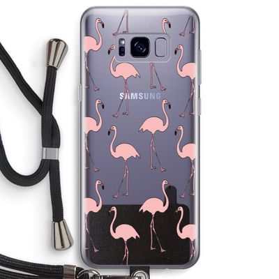 Anything Flamingoes: Samsung Galaxy S8 Transparant Hoesje met koord