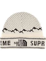 Supreme bonnet en maille intarsia - Blanc