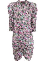 ISABEL MARANT robe froncée à fleurs - Rose