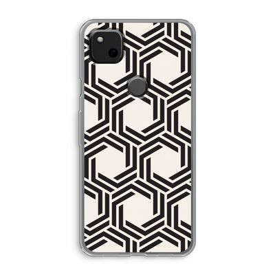 Geometrisch patroon: Google Pixel 4a Transparant Hoesje