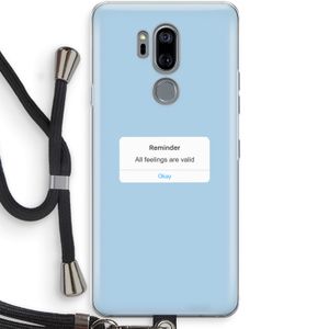 Reminder: LG G7 Thinq Transparant Hoesje met koord
