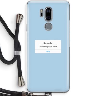 Reminder: LG G7 Thinq Transparant Hoesje met koord