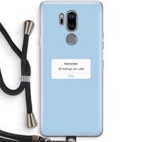 Reminder: LG G7 Thinq Transparant Hoesje met koord Reminder: LG G7 Thinq Transparant Hoesje met koord