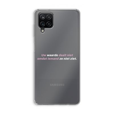 uw waarde daalt niet: Samsung Galaxy A12 Transparant Hoesje