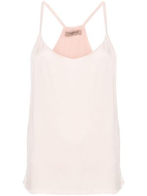 TWINSET haut satiné à design sans manches - Rose
