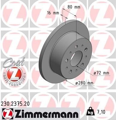 Remschijf Coat Z 230237520