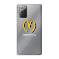 I'm lovin' you: Samsung Galaxy Note 20 / Note 20 5G Transparant Hoesje