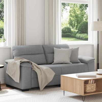 2-zitsbank 140 cm stof lichtgrijs