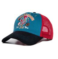 King Kerosin Roadrunner Crash Beep Beep Trucker Cap Black Turquoise