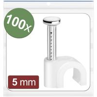 Quadrios 24CA418 Spijkerclip 24CA418 Bundel-Ø (bereik) 3 tot 5 mm Wit 100 stuk(s)