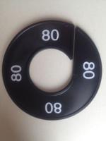 Maatring 9cm zwart/wit 80