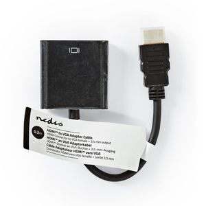 Nedis HDMI Kabel | HDMI | VGA Female 15p | 0.2 m | 35 stuks - CCGT34900BK02 CCGT34900BK02