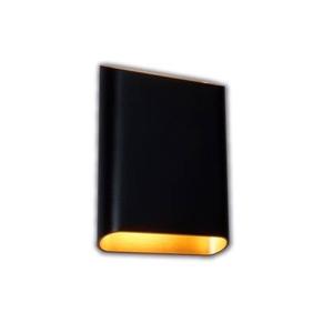 Artdelight Wandlamp Diaz-L Zwart - Goud Led 2 x 6Watt IP65