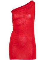 Rick Owens one-shoulder jersey blouse - Rouge