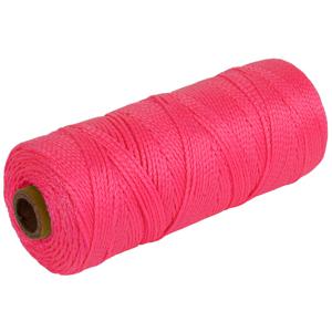 Touw - roze - 1.5mm x 200 m - uitzetkoord - metselkoord - uitzetdraad - bestrating/tegelen