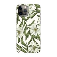 Wit bloemenpatroon: Volledig geprint iPhone 12 Pro Max Hoesje