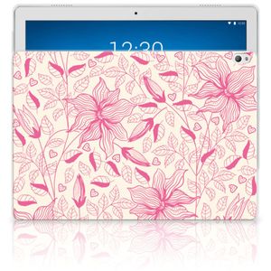 Lenovo Tab P10 Siliconen Hoesje Pink Flowers