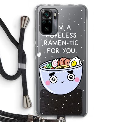 I'm A Hopeless Ramen-Tic For You: Xiaomi Redmi Note 10 Pro Transparant Hoesje met koord