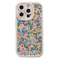 iPhone 15 Pro beige case - Floral garden