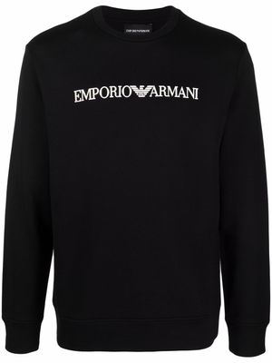 Emporio Armani sweat à logo imprimé - Noir