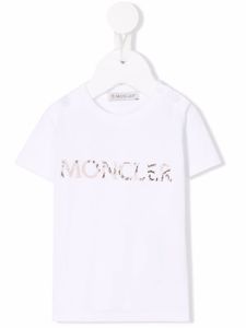 Moncler Enfant t-shirt à logo imprimé - Blanc