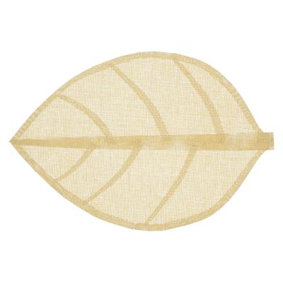 Secret de Gourmet Placemat Leaf - beige - ovaal - 50 x 33 cm - Decoratief