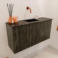 Toiletmeubel Mondiaz Joya Dlux | 80 cm | Meubelkleur Shadow | Faye wastafel Lava Wasbak Midden | Zonder kraangat(en) Toiletmeubel Mondiaz Joya Dlux | 80 cm | Meubelkleur Shadow | Faye wastafel Lava Wasbak Midden | Zonder kraangat(en)